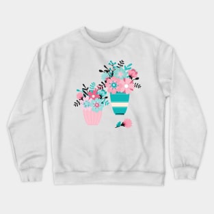 Beautiful Flowers in Pots Crewneck Sweatshirt